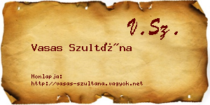 Vasas Szultána névjegykártya